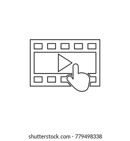 Video player vector icon