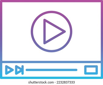 Vektorsymbol des Video-Players. Kann für Druck-, Mobil- und Web-Anwendungen verwendet werden.