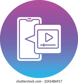 Vektorsymbol des Video-Players. Kann für Druck-, Mobil- und Web-Anwendungen verwendet werden.
