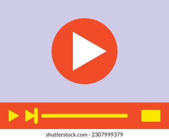 Vektorsymbol des Video-Players. Kann für Druck-, Mobil- und Web-Anwendungen verwendet werden.