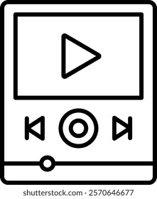 Video Player vector icon. Can be used for printing, mobile and web applications.