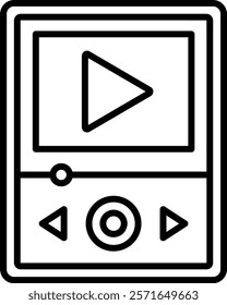 Video Player vector icon. Can be used for printing, mobile and web applications.