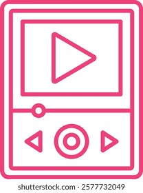 Video Player vector icon. Can be used for printing, mobile and web applications.