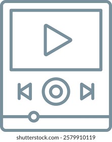 Video Player vector icon. Can be used for printing, mobile and web applications.