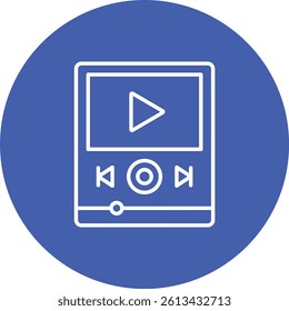 Video Player vector icon. Can be used for printing, mobile and web applications.