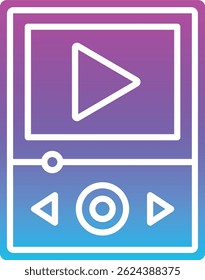 Video Player vector icon. Can be used for printing, mobile and web applications.
