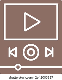 Video Player vector icon. Can be used for printing, mobile and web applications.