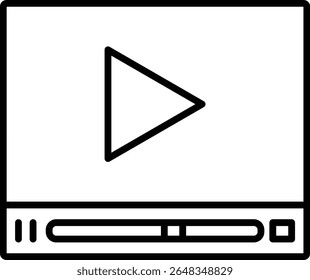Video player vector icon. Can be used for printing, mobile and web applications.