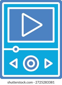 Ícone de vetor do Player de Vídeo. Pode ser usado para impressão, aplicativos móveis e da Web.