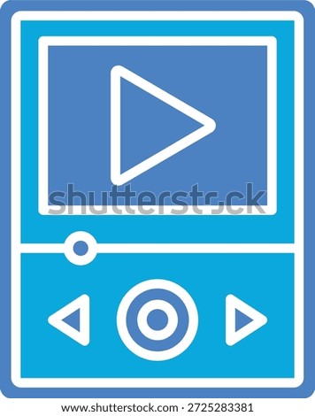 Video Player vector icon. Can be used for printing, mobile and web applications.