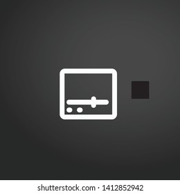 Video Player vector icon. Video Player concept stroke symbol design. Thin graphic elements vector illustration, outline pattern for your web site design, logo, UI. EPS 10.