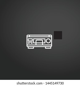 Video Player vector icon. Video Player concept stroke symbol design. Thin graphic elements vector illustration, outline pattern for your web site design, logo, UI. EPS 10.