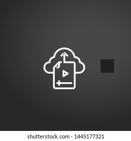 Video Player vector icon. Video Player concept stroke symbol design. Thin graphic elements vector illustration, outline pattern for your web site design, logo, UI. EPS 10.