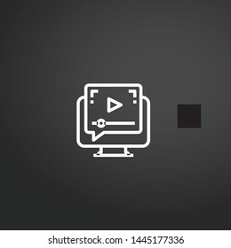 Video Player vector icon. Video Player concept stroke symbol design. Thin graphic elements vector illustration, outline pattern for your web site design, logo, UI. EPS 10.