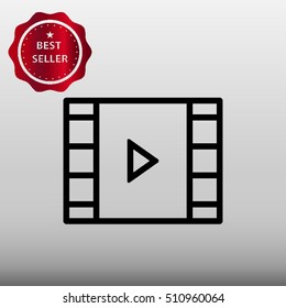 Video Player Vector Icon Illustration