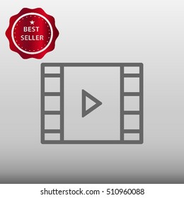 Video Player Vector Icon Illustration