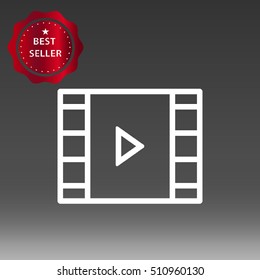 Video Player Vector Icon Illustration
