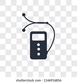 Video player vector icon isolated on transparent background, Video player logo concept