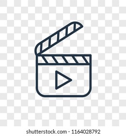 Video player vector icon isolated on transparent background, Video player logo concept