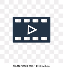 Video player vector icon isolated on transparent background, Video player transparency concept can be used web and mobile