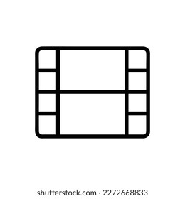 Video Player Vector Icon. isolated on white Background.