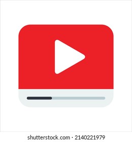 Diseño de símbolo de icono del vector del reproductor de vídeo