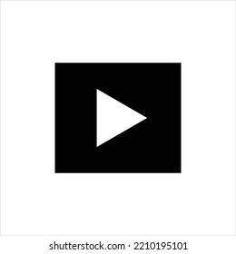 Video player vector icon symbol design