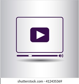 Video Player vector icon or symbol