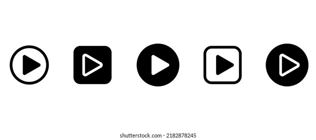 Video player vector icons in different formats, vector illustration, vector flat icons.
