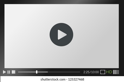 Video Player Vector Illustration Stock Vector (Royalty Free) 125327468 ...