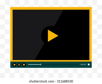 video player. vector illustration