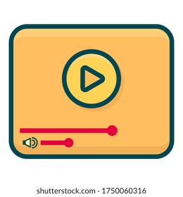 Video player vector illustration. Digital multimedia player icon design