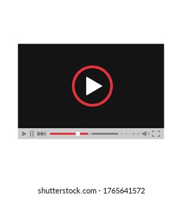 Diseño plano de la ilustración del reproductor de vídeo