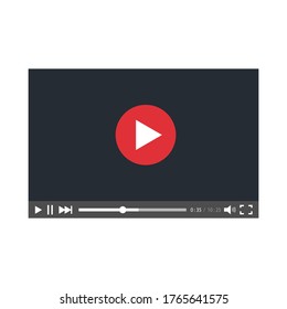 Diseño plano de la ilustración del reproductor de vídeo