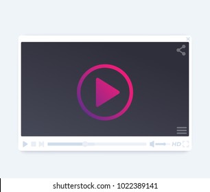 video player vector interface