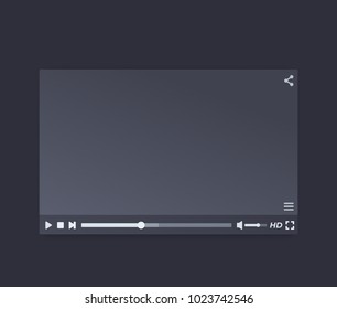 video player vector interface design