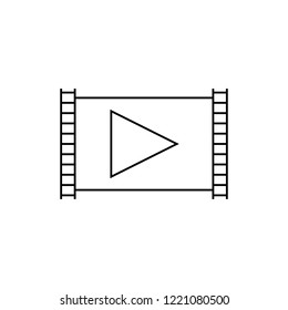 Video player vector outline icon isolated on transparent background, high quality linear Video player transparency concept can be used web and mobile