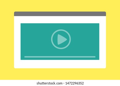 Video Player Vector Program User Interface on Window Elements Illustration. Video Player Concept. Can be used in web and mobile. Suitable for infographic.
