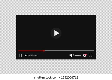 Video player for web background design. Vector movie illustration. Template vector illustration. Vector design template. Social media channel. Social network. Web interface template. EPS 10