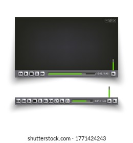 Video player for the web with design buttons