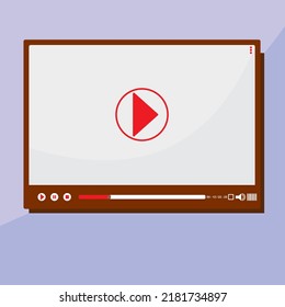 Video player for web, flat design