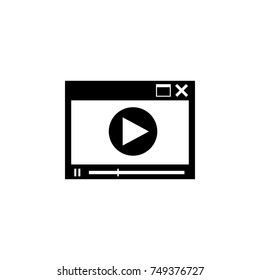 Video player for web icon. Media element icon. Premium quality graphic design. Signs, outline symbols collection icon for websites, web design, mobile app, info graphics on white background