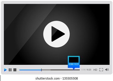 Video Player For Web, Minimalistic Design