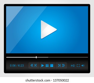 Video player for web, minimalistic design
