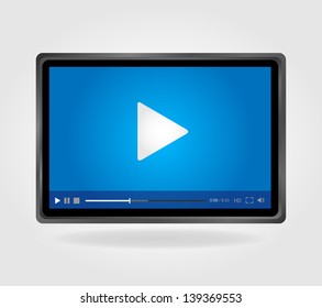 Video player for web, minimalistic design