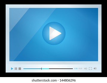 Video player for web, minimalistic design