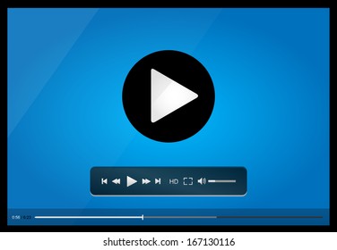 Video player for web, minimalistic design