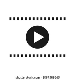 Video player for web and mobile apps. Vector illustration.