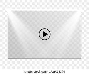 Video player for web and mobile apps flat style. Vector illustration.