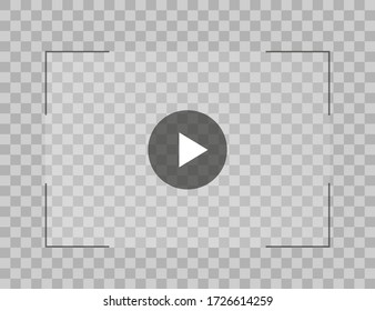 Video player for web and mobile apps flat style. Vector illustration.